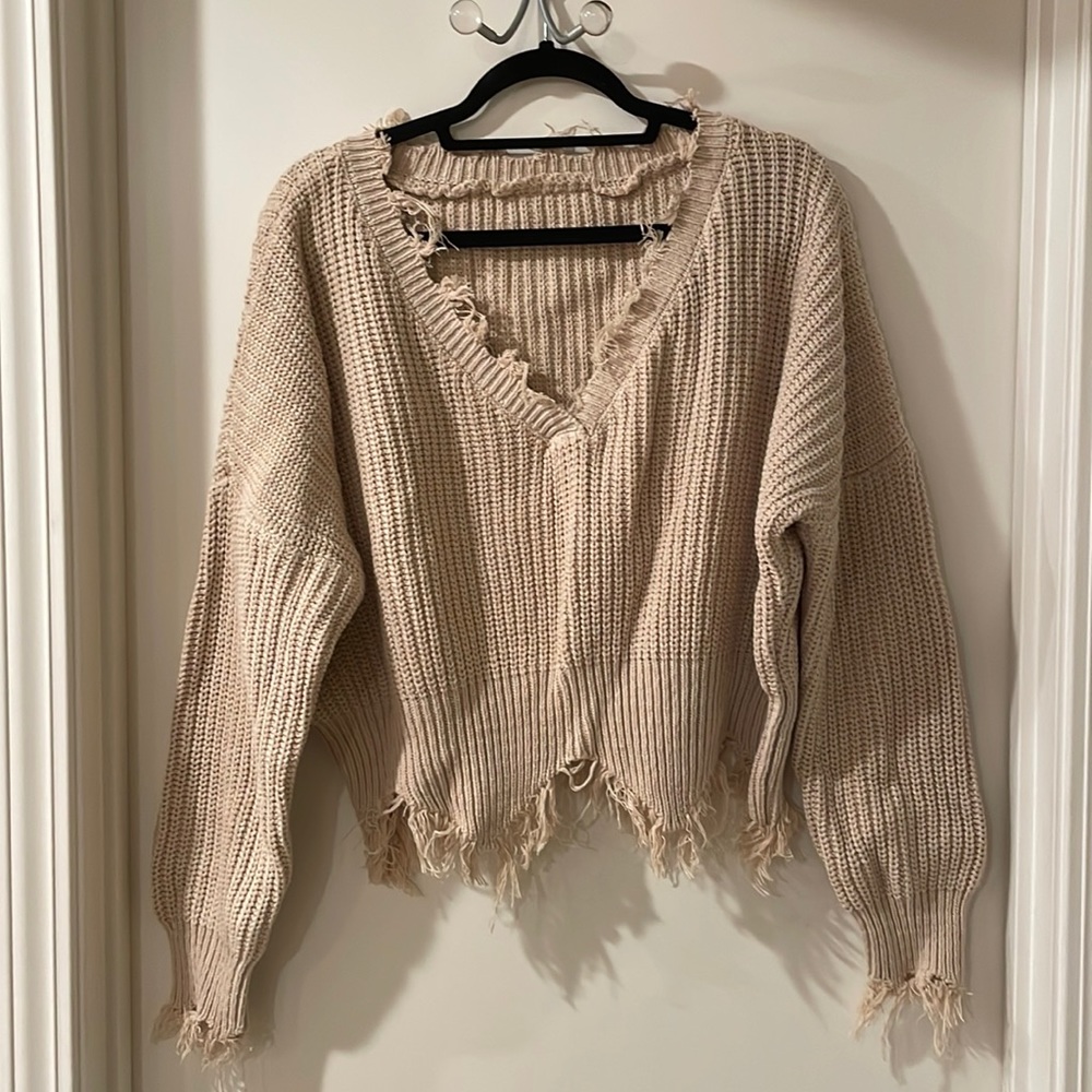 Oversized cropped sweater